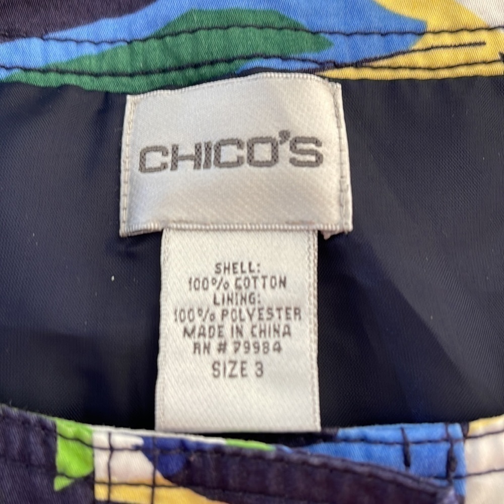 Chico's Abstract Print Lined Jacket Size XL/16/Chico's 3 - Picture 5 of 8